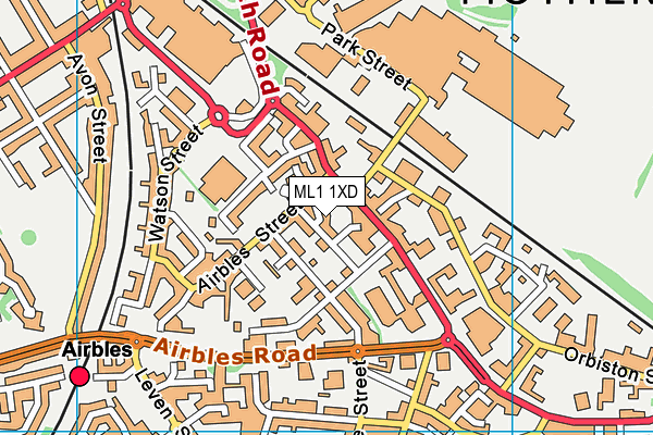 ML1 1XD map - OS VectorMap District (Ordnance Survey)