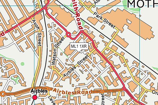 ML1 1XR map - OS VectorMap District (Ordnance Survey)