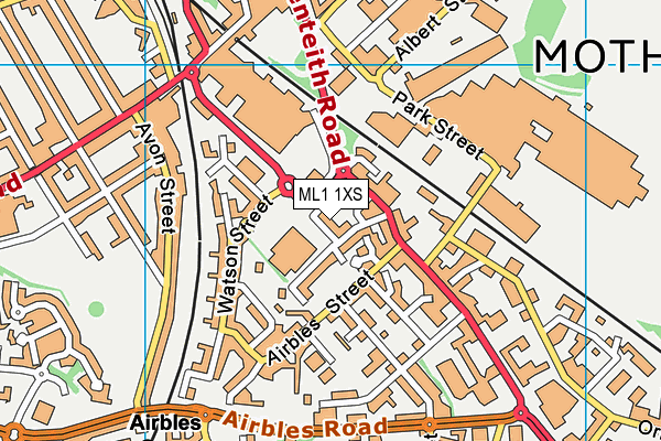 ML1 1XS map - OS VectorMap District (Ordnance Survey)