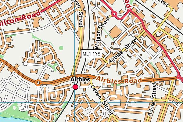 ML1 1YS map - OS VectorMap District (Ordnance Survey)