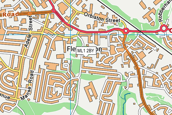ML1 2BY map - OS VectorMap District (Ordnance Survey)