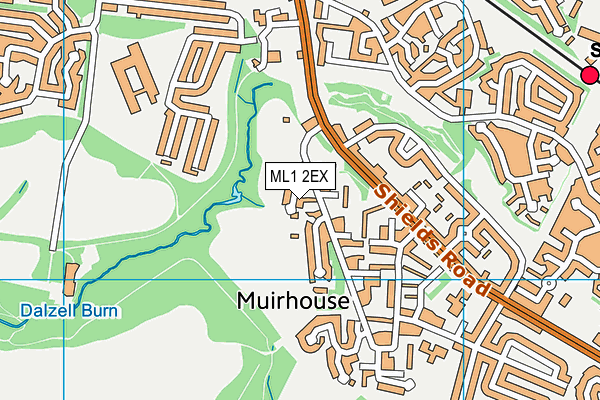 ML1 2EX map - OS VectorMap District (Ordnance Survey)