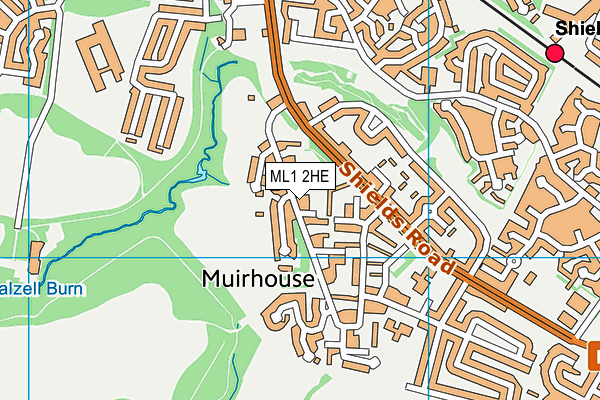 ML1 2HE map - OS VectorMap District (Ordnance Survey)