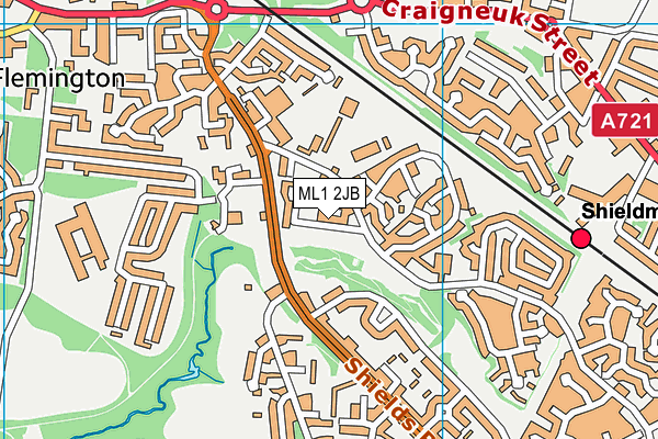 ML1 2JB map - OS VectorMap District (Ordnance Survey)