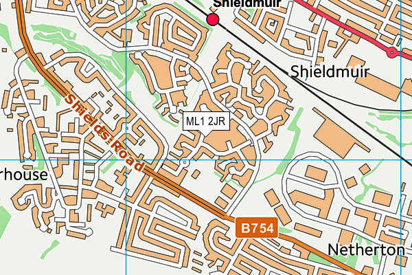 ML1 2JR map - OS VectorMap District (Ordnance Survey)