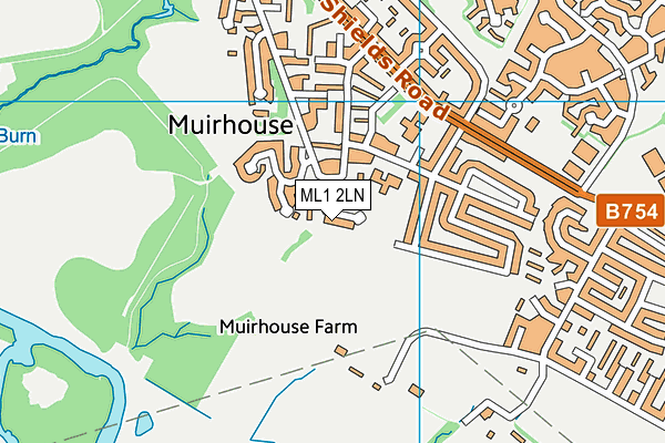 ML1 2LN map - OS VectorMap District (Ordnance Survey)