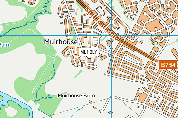 ML1 2LY map - OS VectorMap District (Ordnance Survey)