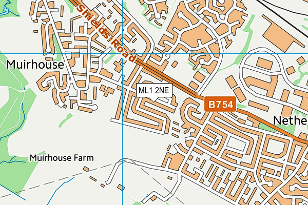 ML1 2NE map - OS VectorMap District (Ordnance Survey)