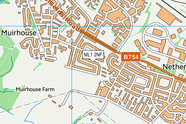ML1 2NF map - OS VectorMap District (Ordnance Survey)