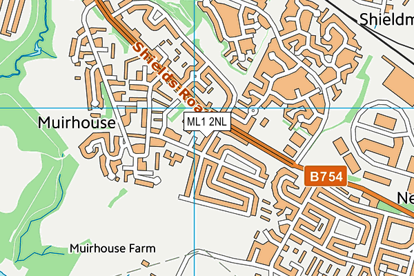 ML1 2NL map - OS VectorMap District (Ordnance Survey)