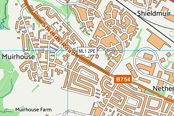 ML1 2PE map - OS VectorMap District (Ordnance Survey)