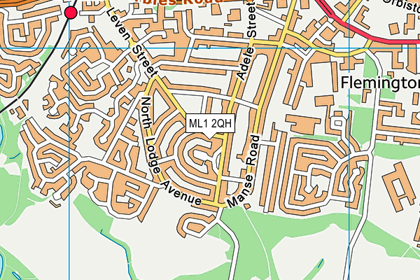 ML1 2QH map - OS VectorMap District (Ordnance Survey)