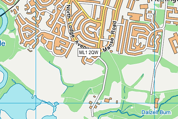 ML1 2QW map - OS VectorMap District (Ordnance Survey)