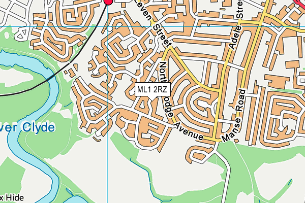 ML1 2RZ map - OS VectorMap District (Ordnance Survey)