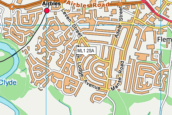 ML1 2SA map - OS VectorMap District (Ordnance Survey)