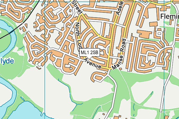 ML1 2SB map - OS VectorMap District (Ordnance Survey)