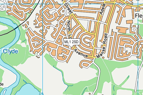 ML1 2SD map - OS VectorMap District (Ordnance Survey)