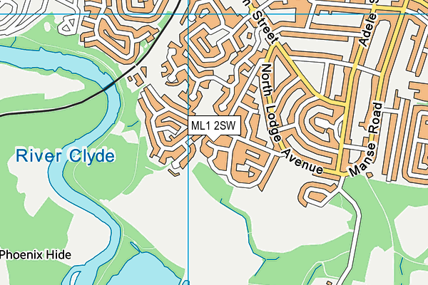 ML1 2SW map - OS VectorMap District (Ordnance Survey)