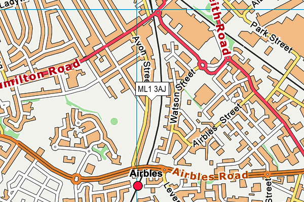 ML1 3AJ map - OS VectorMap District (Ordnance Survey)