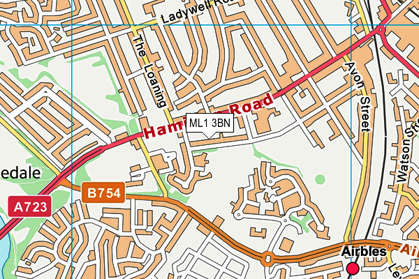 ML1 3BN map - OS VectorMap District (Ordnance Survey)