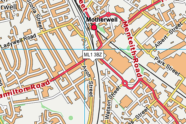 ML1 3BZ map - OS VectorMap District (Ordnance Survey)