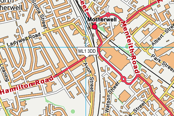 ML1 3DD map - OS VectorMap District (Ordnance Survey)