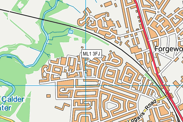 ML1 3FJ map - OS VectorMap District (Ordnance Survey)