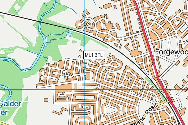 ML1 3FL map - OS VectorMap District (Ordnance Survey)
