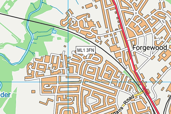 ML1 3FN map - OS VectorMap District (Ordnance Survey)