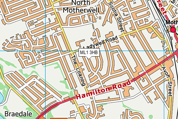 ML1 3HB map - OS VectorMap District (Ordnance Survey)