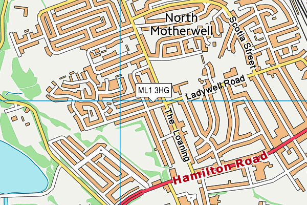 ML1 3HG map - OS VectorMap District (Ordnance Survey)