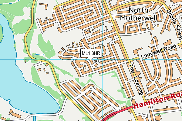 ML1 3HR map - OS VectorMap District (Ordnance Survey)