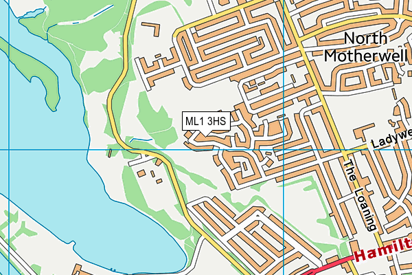 ML1 3HS map - OS VectorMap District (Ordnance Survey)