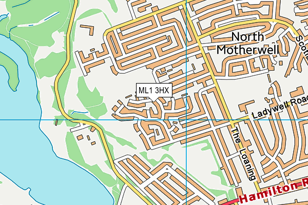 ML1 3HX map - OS VectorMap District (Ordnance Survey)