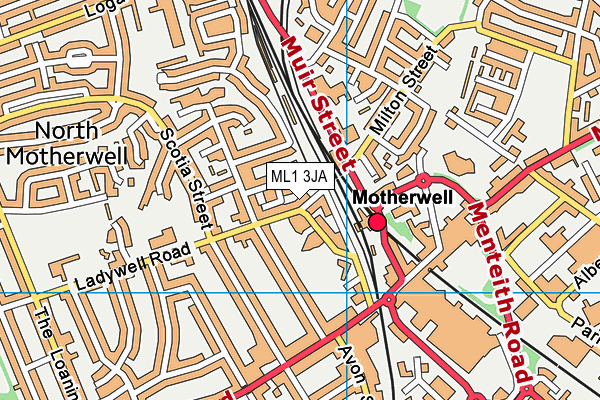 ML1 3JA map - OS VectorMap District (Ordnance Survey)