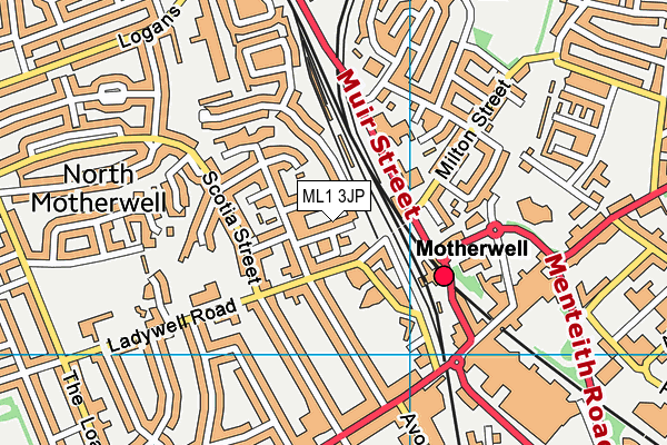 ML1 3JP map - OS VectorMap District (Ordnance Survey)