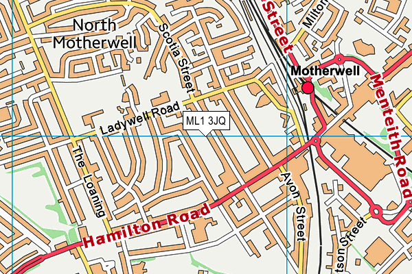 ML1 3JQ map - OS VectorMap District (Ordnance Survey)