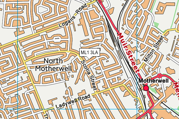 ML1 3LA map - OS VectorMap District (Ordnance Survey)