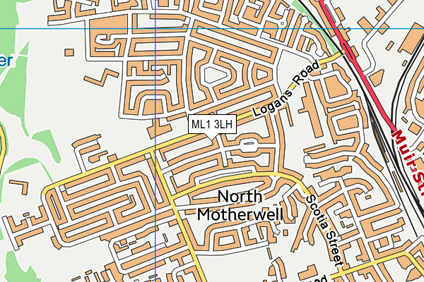 ML1 3LH map - OS VectorMap District (Ordnance Survey)