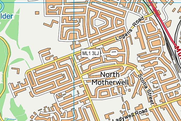 ML1 3LJ map - OS VectorMap District (Ordnance Survey)