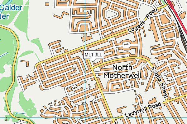ML1 3LL map - OS VectorMap District (Ordnance Survey)