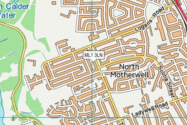 ML1 3LN map - OS VectorMap District (Ordnance Survey)