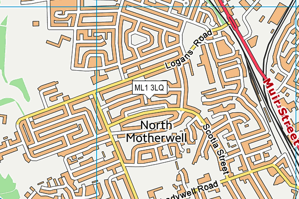 ML1 3LQ map - OS VectorMap District (Ordnance Survey)