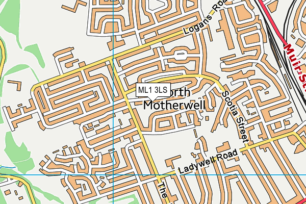 ML1 3LS map - OS VectorMap District (Ordnance Survey)