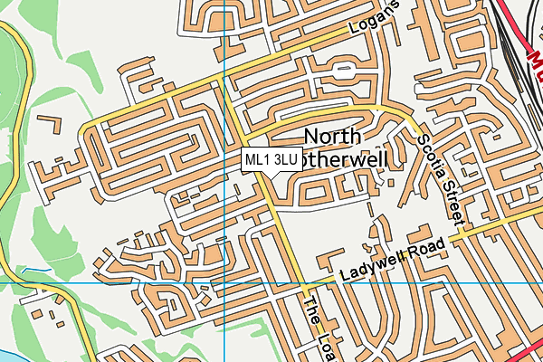 ML1 3LU map - OS VectorMap District (Ordnance Survey)