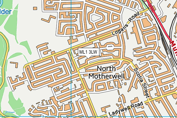 ML1 3LW map - OS VectorMap District (Ordnance Survey)
