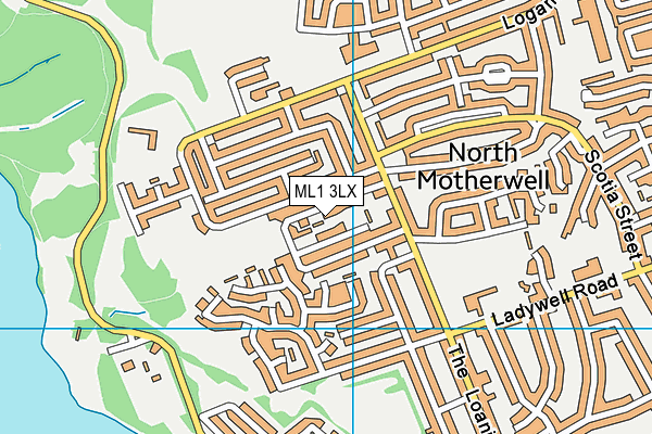 ML1 3LX map - OS VectorMap District (Ordnance Survey)