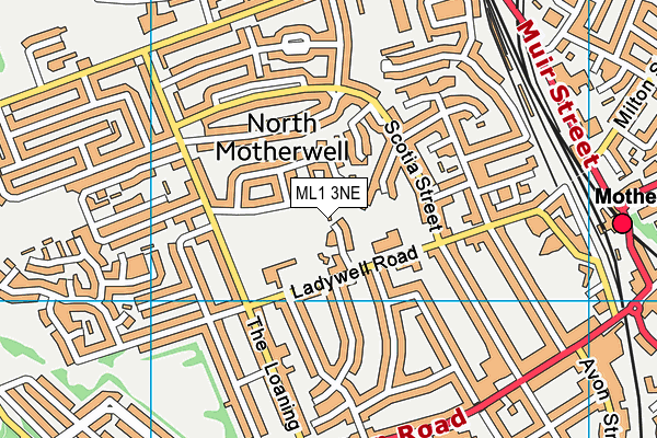 ML1 3NE map - OS VectorMap District (Ordnance Survey)