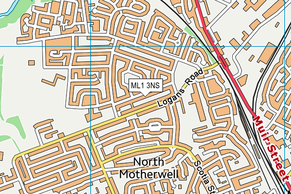 ML1 3NS map - OS VectorMap District (Ordnance Survey)