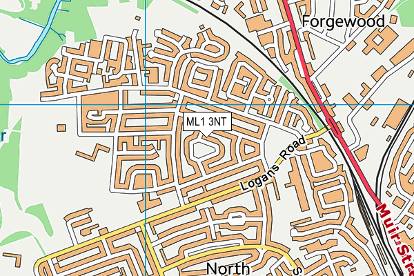 ML1 3NT map - OS VectorMap District (Ordnance Survey)